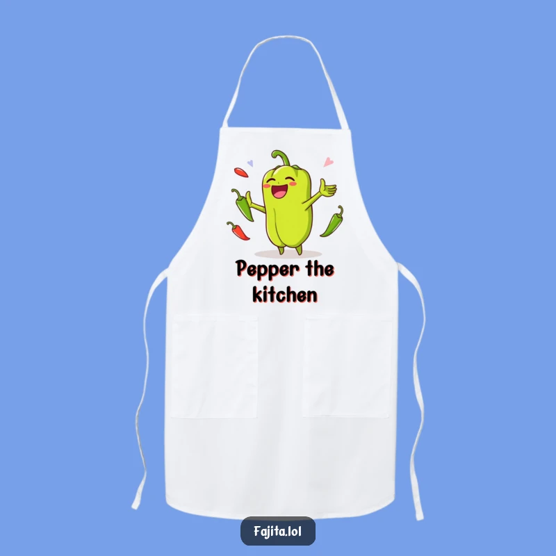 Funny Bell Pepper Jalapeno Juggling Apron: Cook with Laughter and Spice