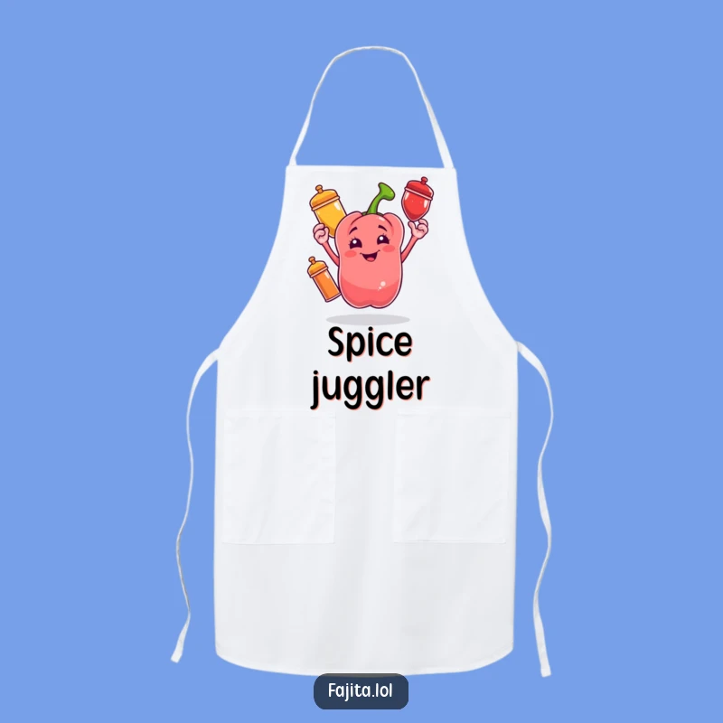 Funny Bell Pepper Spice Apron - Cheerful Juggling Chef Gift