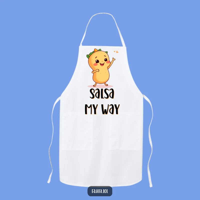 Funny Fajita Salsa Dance Apron: Cook Up Laughs in the Kitchen