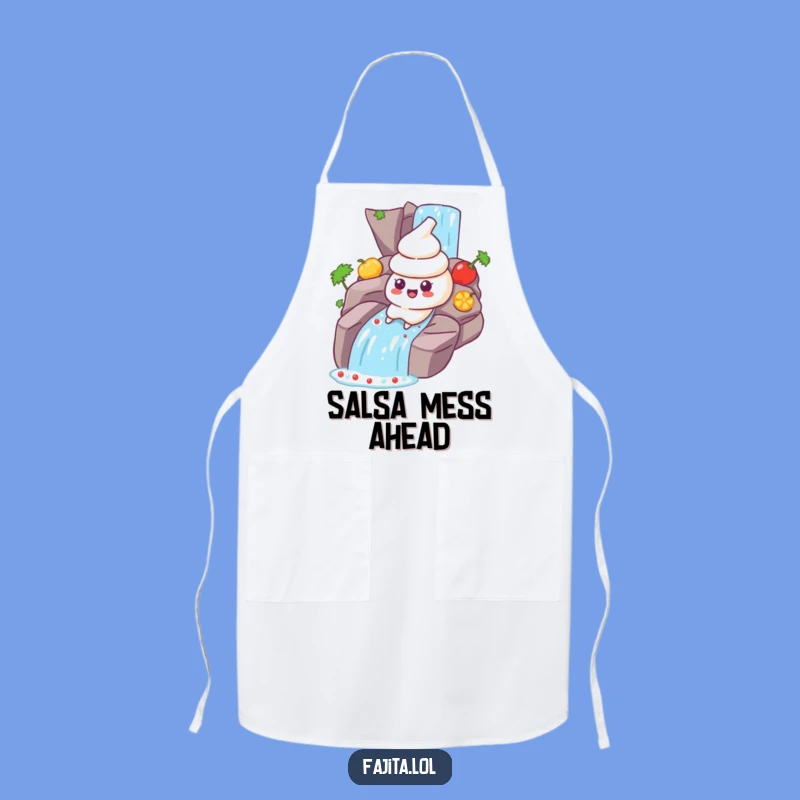 Funny Sour Cream Salsa Apron: Cook with Flavor and Humorous Style