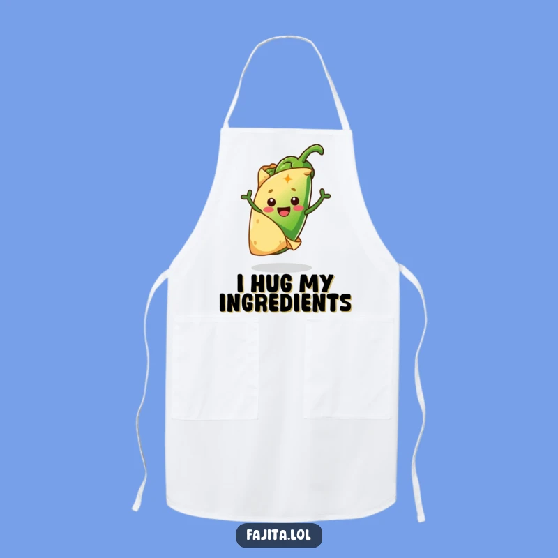 Funny Tortilla and Jalapeño Apron: Comedic Kitchen Wear for Spicy Chefs