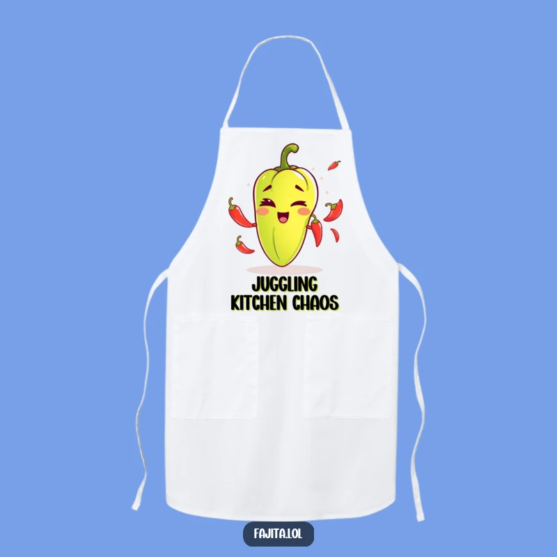 Funny Winking Fajita Pepper Apron: Comedic Kitchen Wear for Playful Cooks