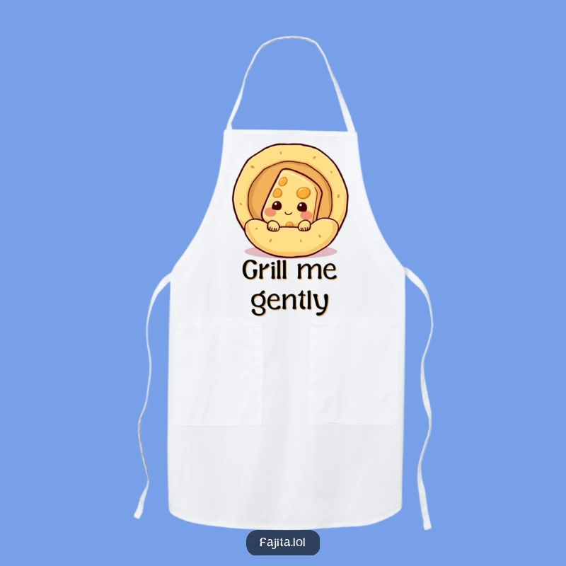 Funny Cheese Tortilla Apron: Cook with Comedy & Charm