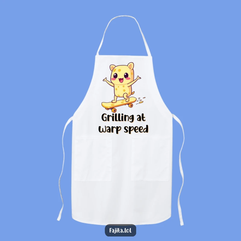 Funny Fajita Skateboarder Chef Apron: Cheesy Kitchen Action, Hilarious Cook Gift