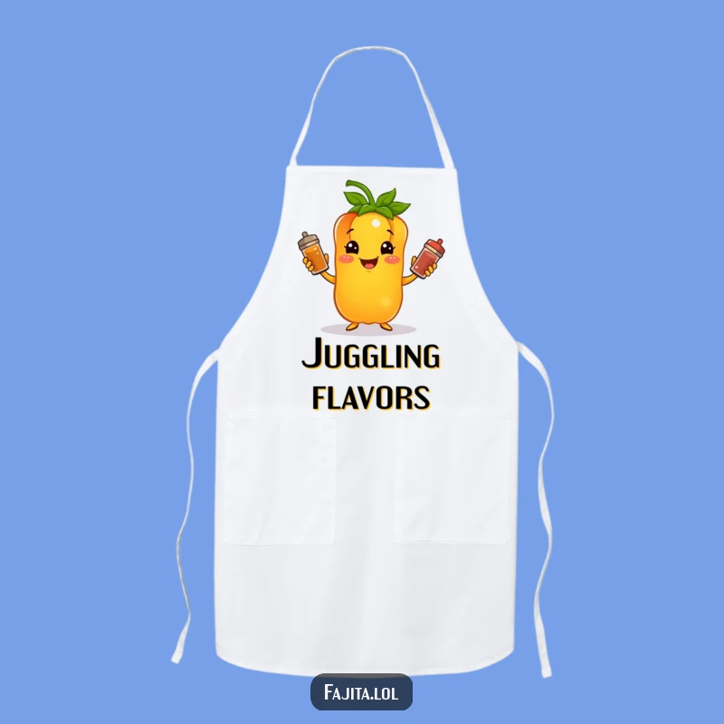 Funny Bell Pepper Juggling Spices Apron: Cook & Laugh with Culinary Fun