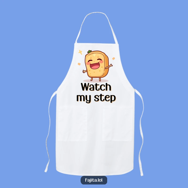 Funny Tripping Fajita Slice Apron - Comedic Ingredient Mishap, Chef's Humorous Gift