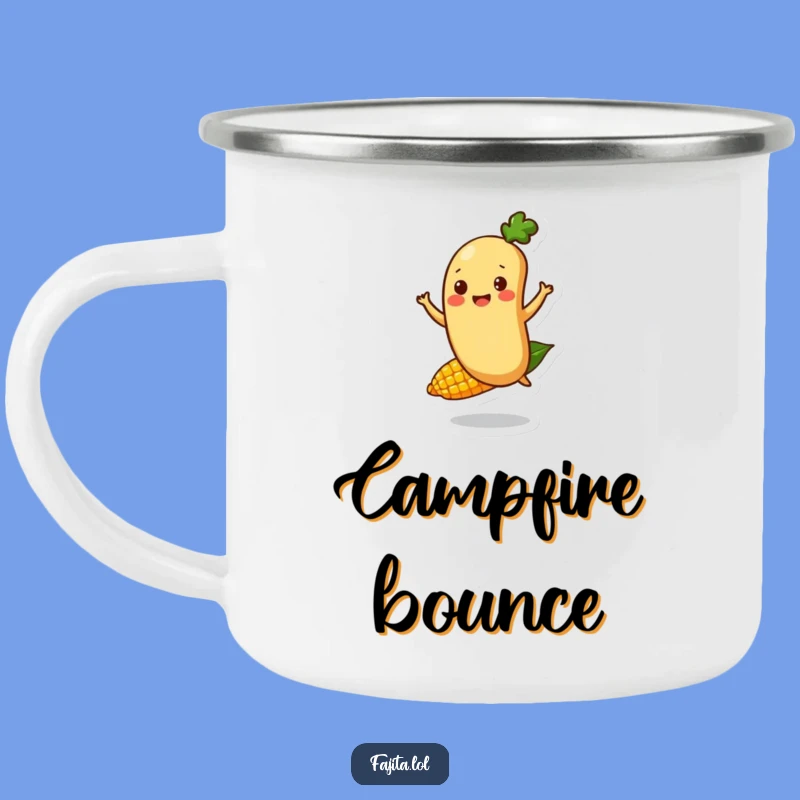 Durable Funny Bouncing Bean Camping Mug - Happy Outdoor Fun, Adventure Gift