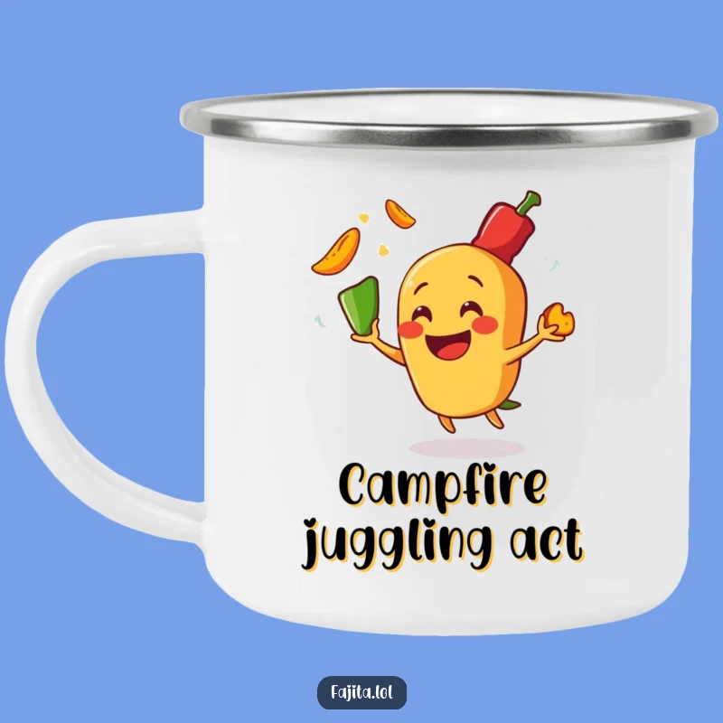 Funny Fajita Juggler Camping Mug: Sizzling Adventures, Hilarious Outdoor Gift