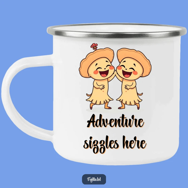 Funny Dancing Fajitas Camping Mug: Hilarious Outdoor Fiesta Drinkware Gift