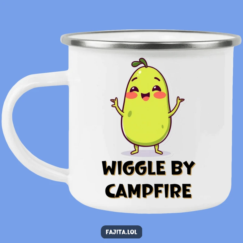 Funny Guacamole Wiggle Camping Mug: Cheerful Avocado Drinkware, Ideal Funny Gift