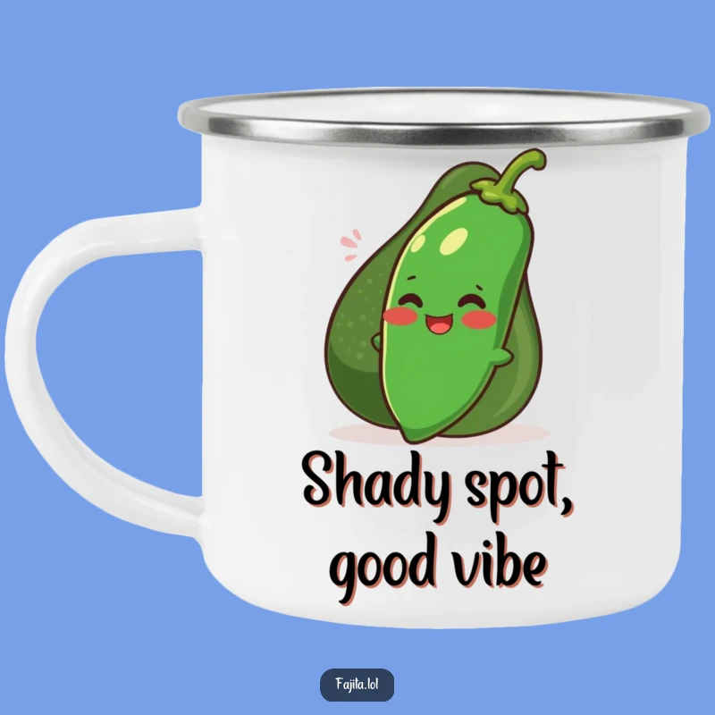 Funny Jalapeno & Avocado Camping Mug: Adventure-Ready & Hilarious