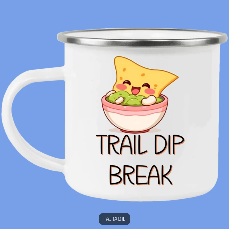 Funny Tortilla Chip Guacamole Camping Mug - Hilarious Snack Cup