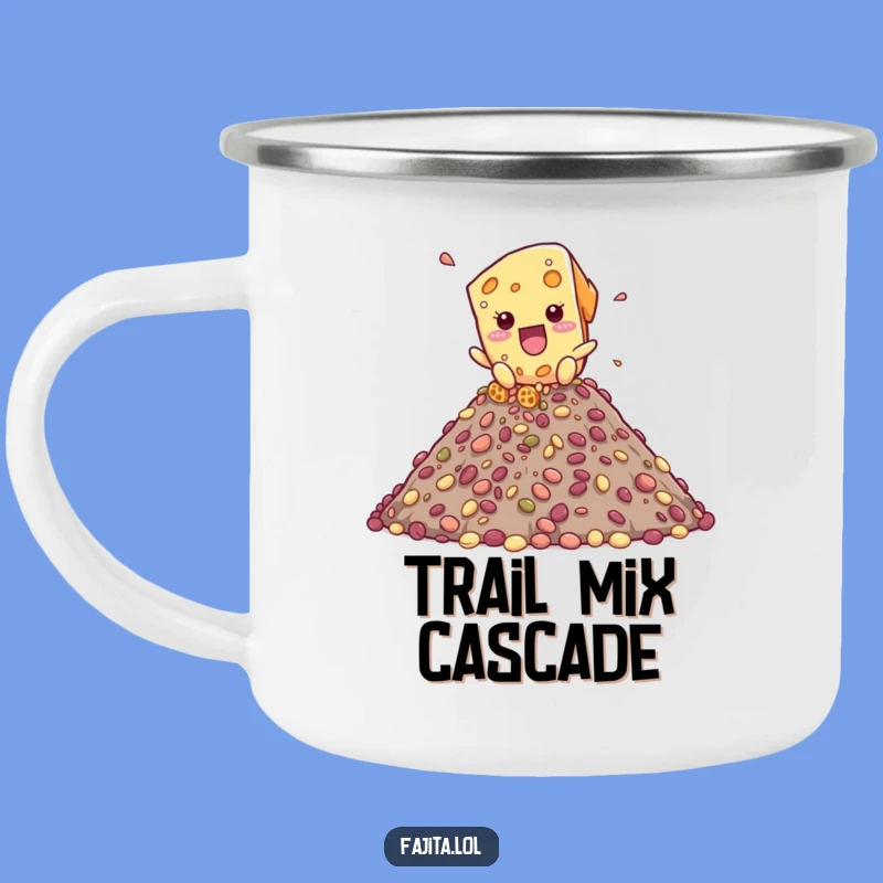 Funny Cheese Shred Camping Mug - Outdoor Cascade Cup, Playful Gift