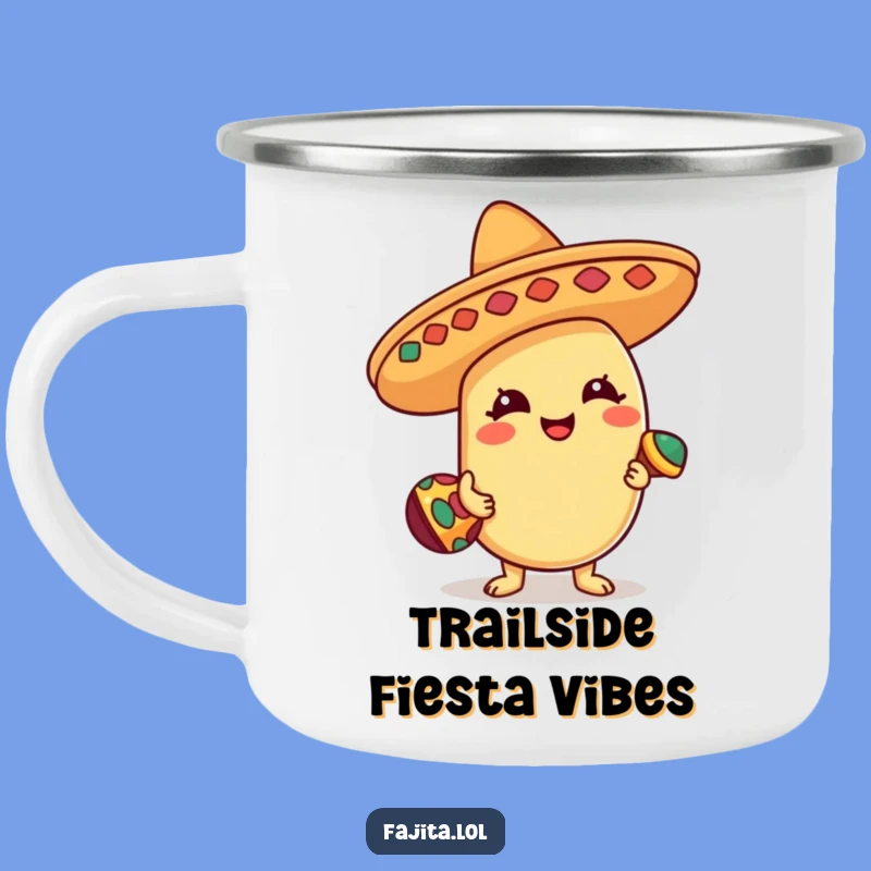 Funny Fiesta Bean Camping Mug: Durable Sombrero Bean Maraca Drinkware, Ideal Funny Gift