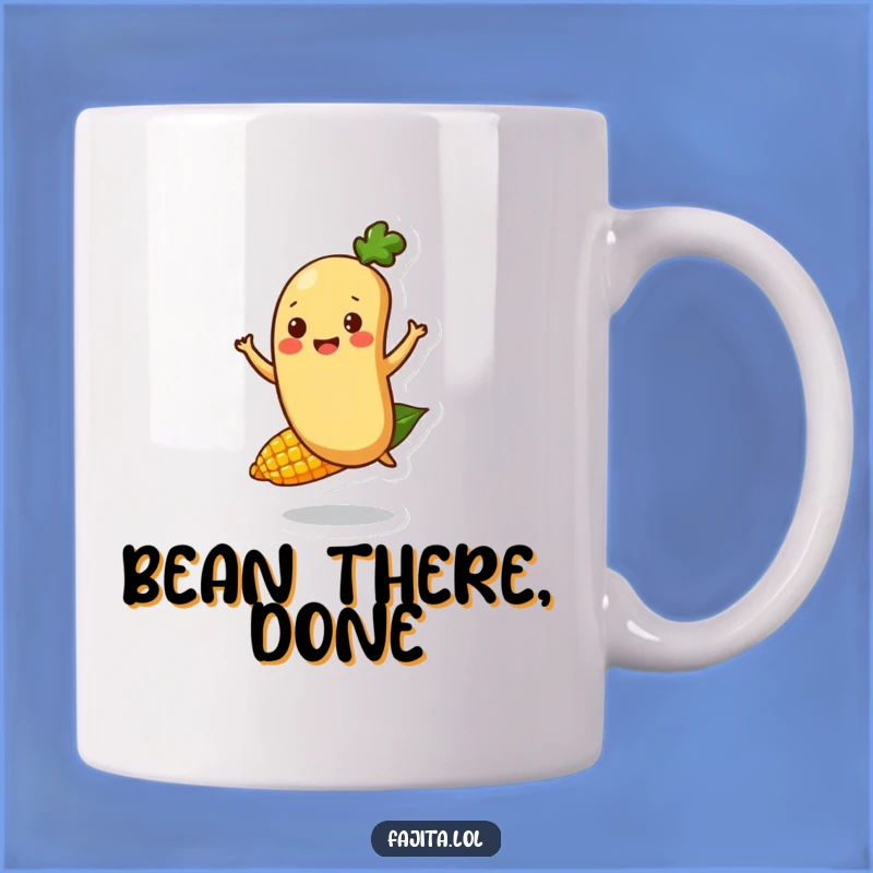 Funny Bouncing Bean Mug - Happy Fajita Ingredient, Perfect Gift for Food Enthusiasts