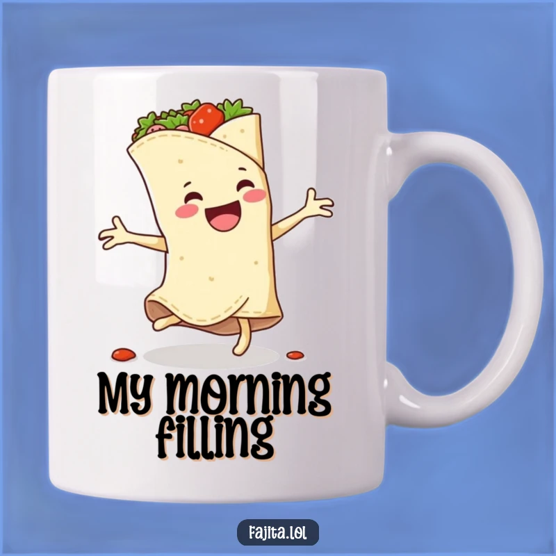 Funny Fajita Wrap Cartwheel Mug: A Hilarious Spicy Foodie Gift for Laugh Lovers