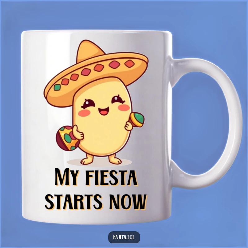 Funny Fiesta Bean Mug: A Hilarious Sombrero Bean Playing Maraca, Perfect Funny Gift