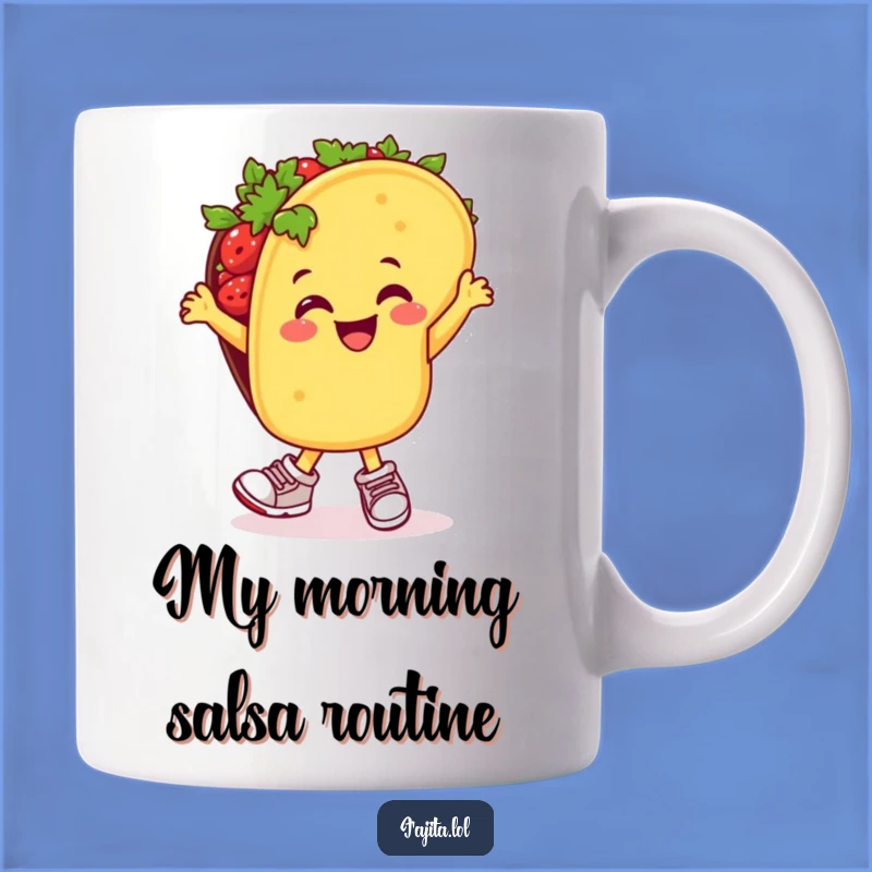 Funny Taco Dancer Mug - Cheerful Fiesta Sneaker Taco, Perfect Gift!