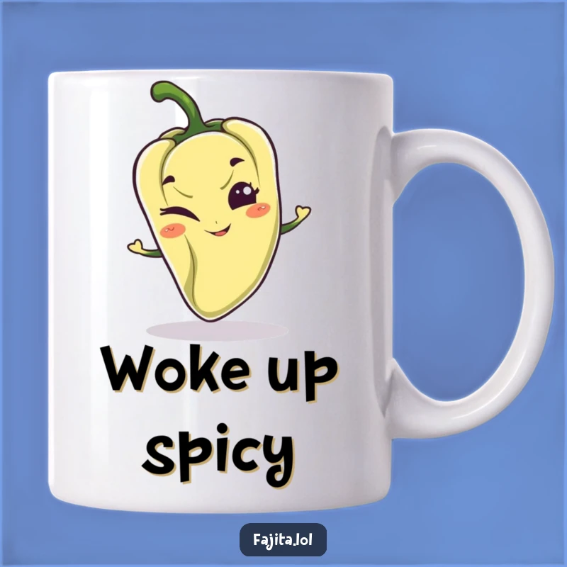 Funny Winking Pepper Mug: Mischievous Character Gift for Spice Lovers