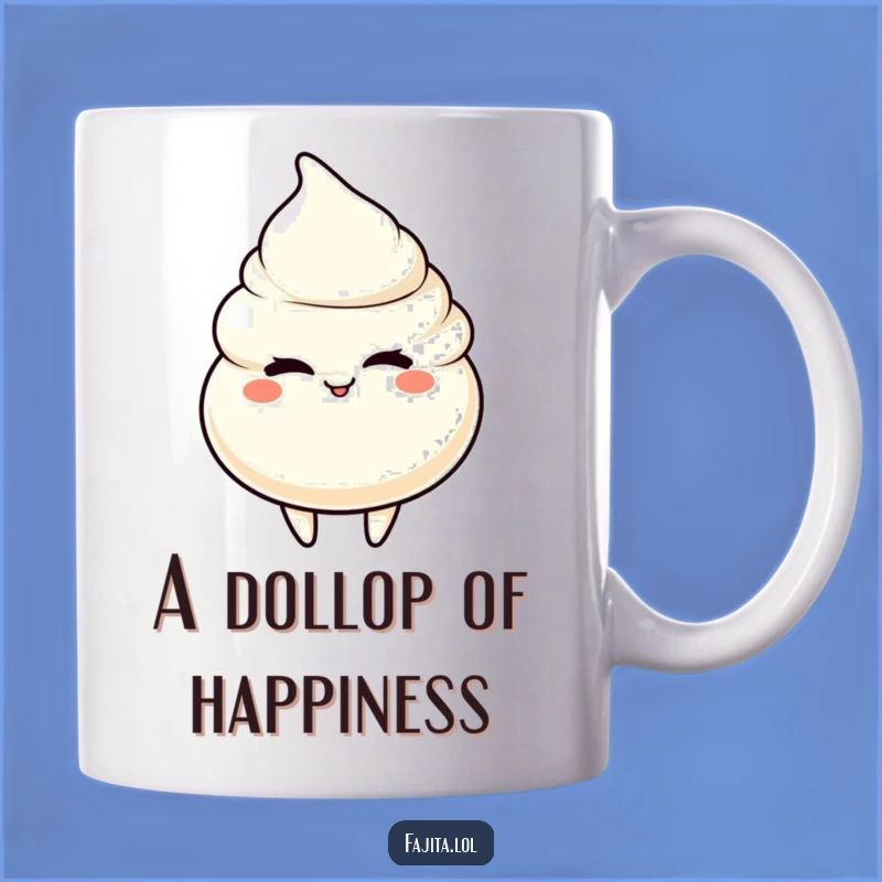 Funny Winking Sour Cream Mug - Playful Dollop Wink Gift for Dairy Fans