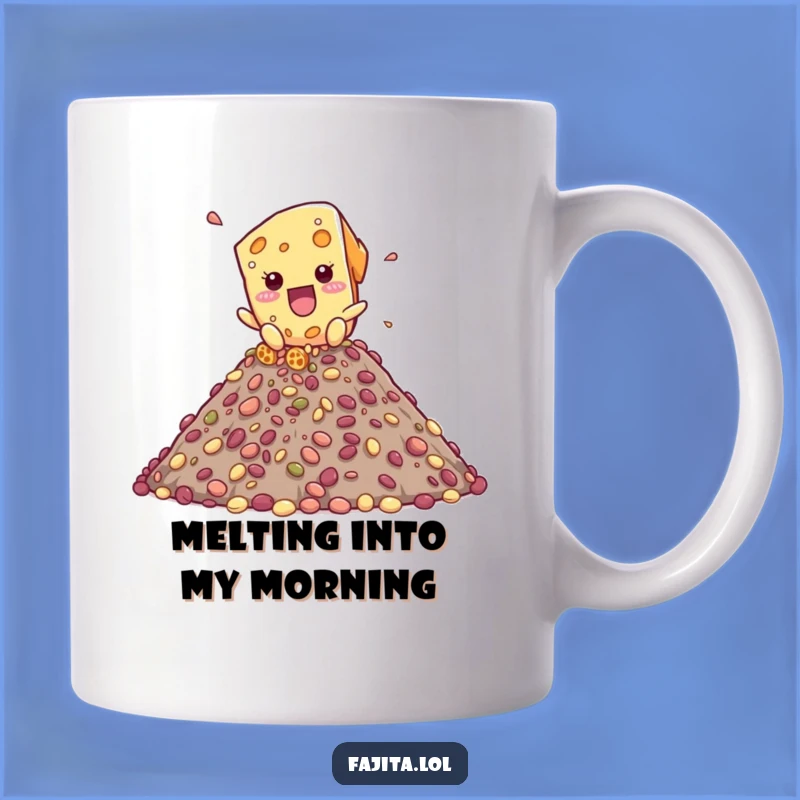 Funny Cheese Shred Mug - Playful Bean Mountain Cascade Gift for Food Lovers