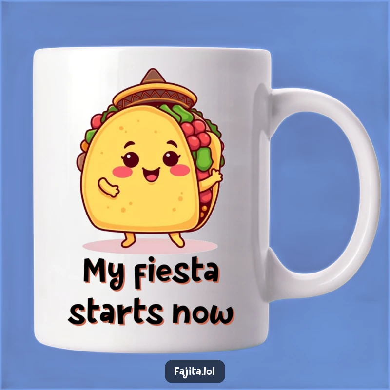 Funny Taco Jig Mug: Adorable Mexican Food Character Makes a Hilarious Gift for Foodies