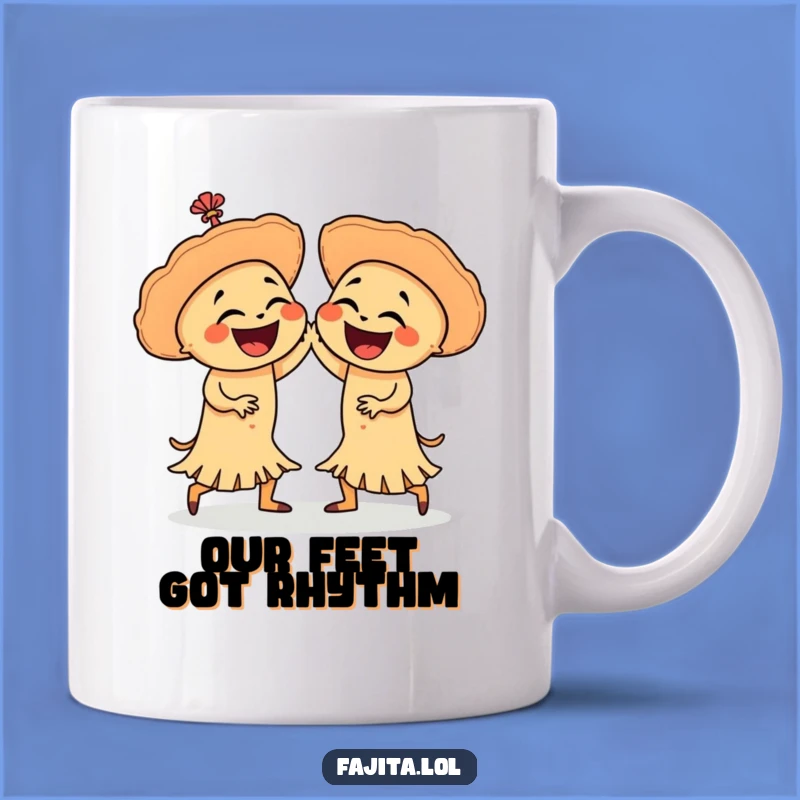 Funny Dancing Fajitas Salsa Mug: Hilarious Mexican Food Gift for Fiesta Lovers