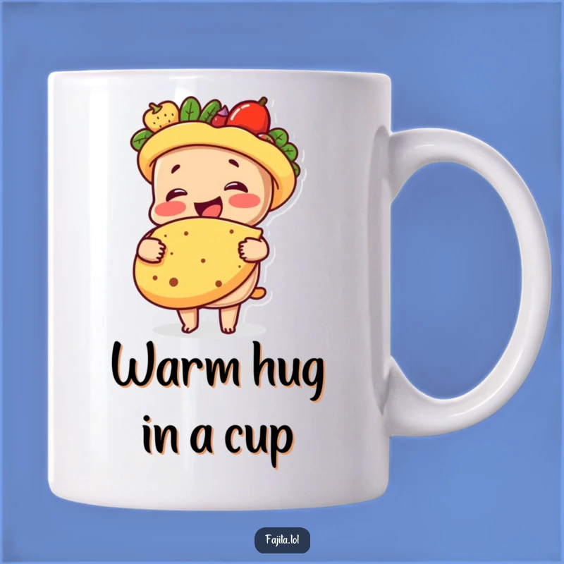 Funny Fajita & Tortilla Hug Mug: Warm Embrace, Perfect Humorous Comfort Gift