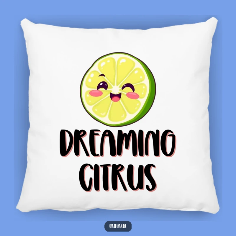 Soft Funny Wiggling Lime Slice Pillow - Smiling Comfort, Cozy Humor Decor