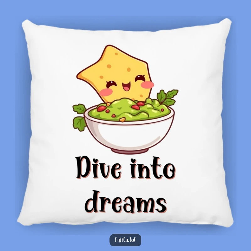 Funny Chip Diving Guacamole Pillow: Cozy & Hilarious Mexican Decor