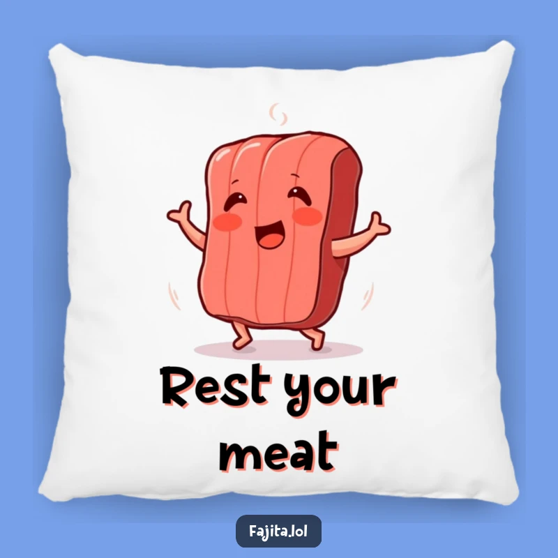 Funny Dancing Meat Strip Pillow: Cozy & Hilarious BBQ Decor