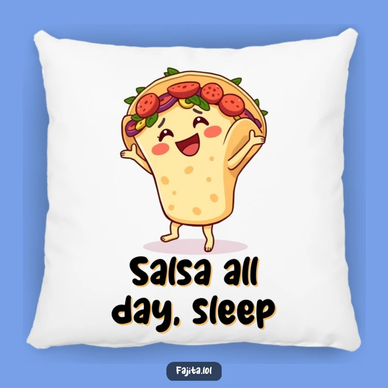 Funny Fajita Salsa Dance Pillow - Cozy Cushion for Fiesta Comfort