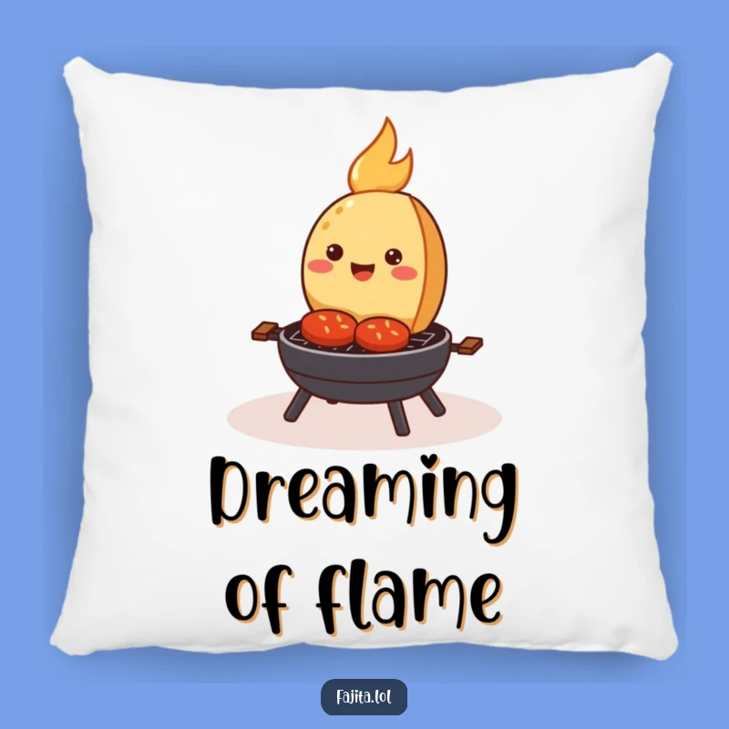 Funny Sizzling Fajita Pillow: Cozy Cartoon Grill Accent for Foodie Homes