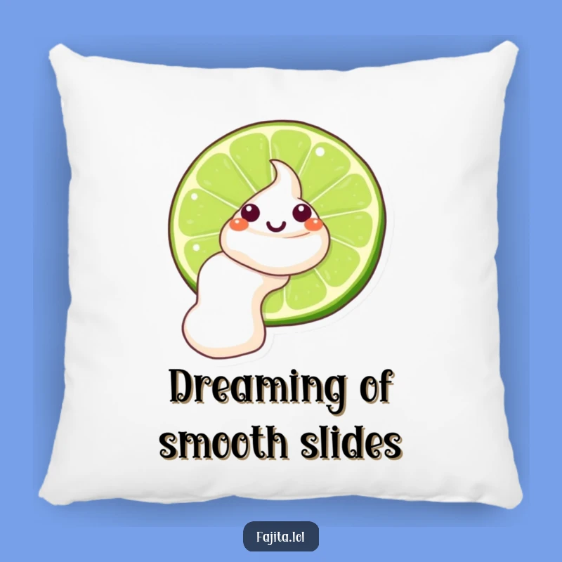 Funny Sour Cream Lime Pillow: Cozy & Witty Cushion, Cute Funny Gift for Kitchen Decor