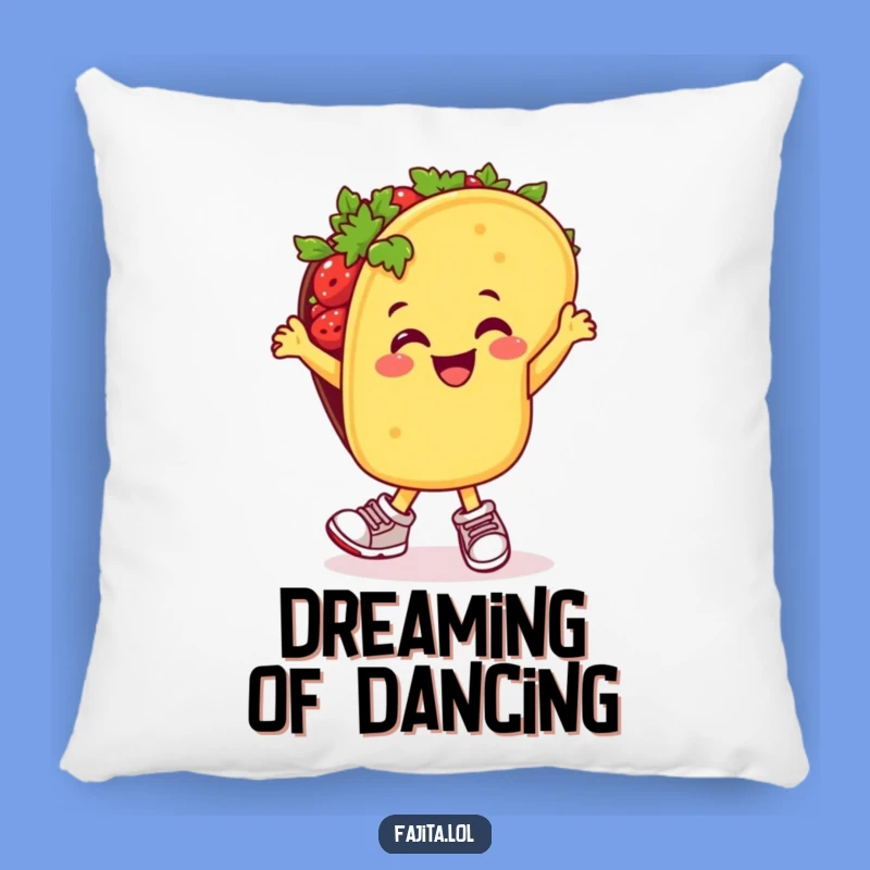 Funny Taco Fiesta Pillow - Cozy Dancing Decor, Whimsical Gift!