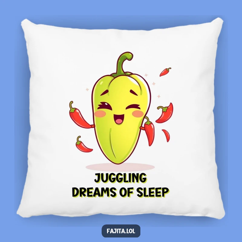 Funny Winking Fajita Pepper Pillow: Comedic Comfort with a Playful Punch