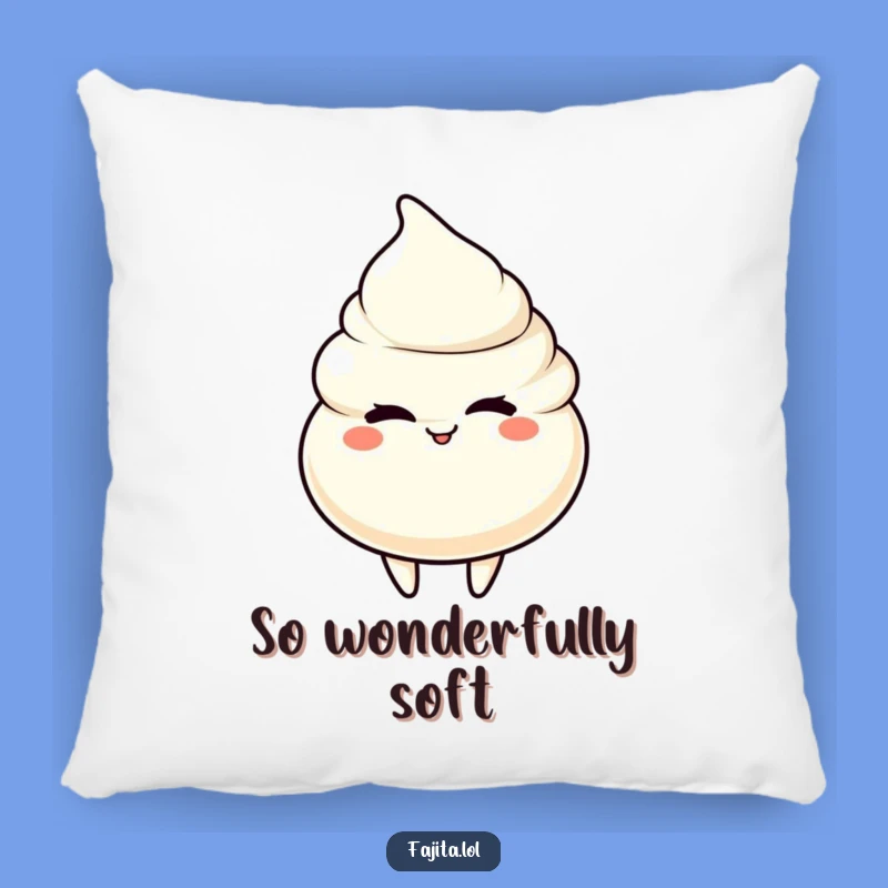 Funny Winking Sour Cream Pillow - Cozy Comfort with a Creamy Wink