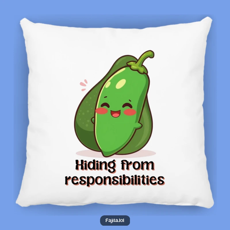 Funny Jalapeno & Avocado Pillow: Soft & Comical Accent for Cozy Laughs