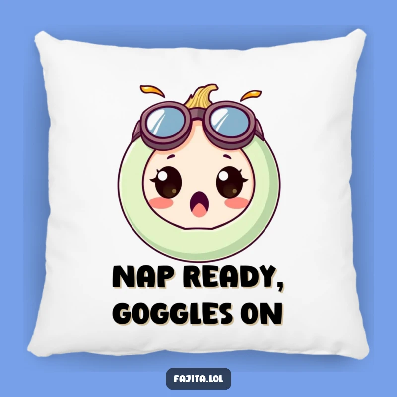 Funny Onion Ring Pillow: Cozy Goofy Goggle Cushion Surprise Gift