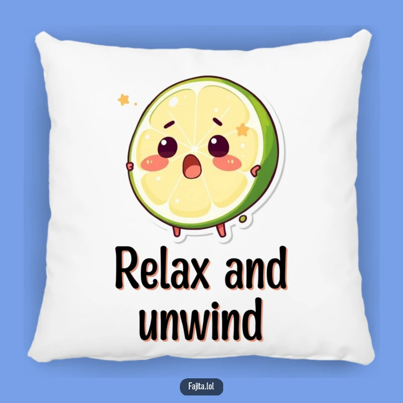 Funny Surprised Lime Pillow - Cozy Comfort with a Citrus Surprise