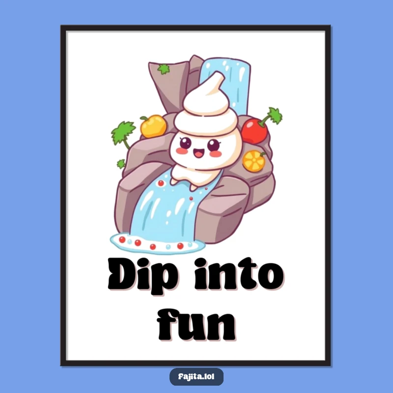 Funny Sour Cream Salsa Digital Art: Instantly Download Hilarious Dip Decor