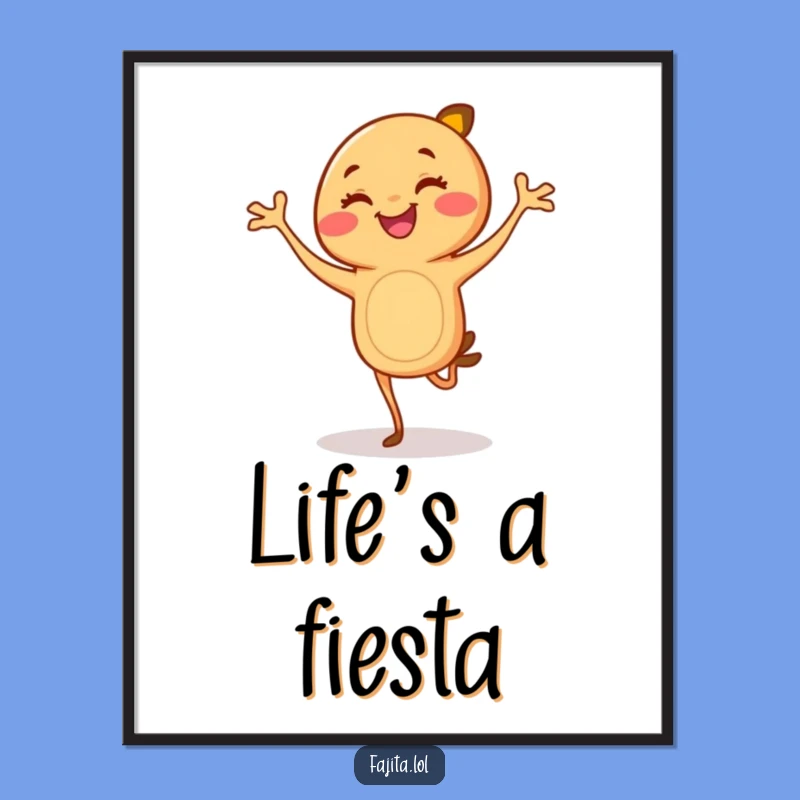 Funny Fajita Flamenco Digital Art: Instantly Download Hilarious Dancing Food Decor
