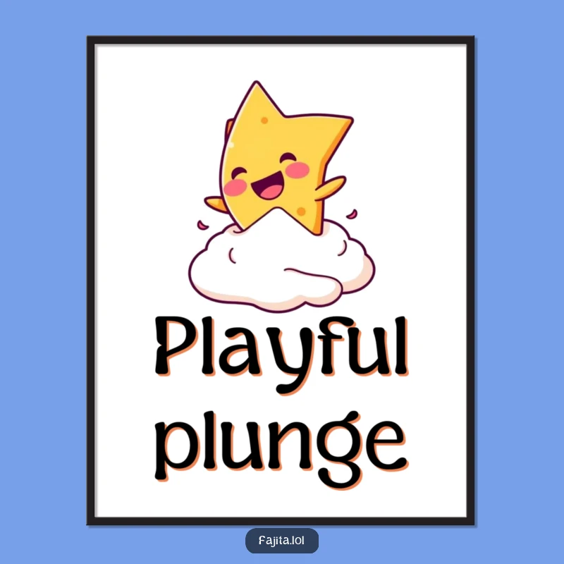 Funny Nacho Dive Digital Print - Instant Snack Decor, Gift!