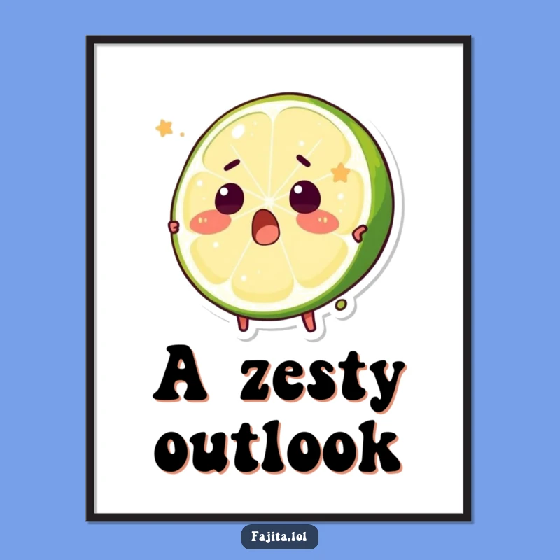 Funny Surprised Lime Print - Instant Zesty Wall Art