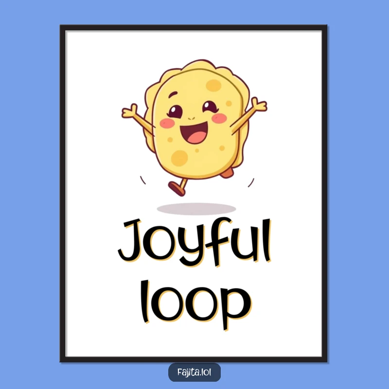 Funny Tortilla Cartwheel Digital Art: Instant Joy for Your Walls