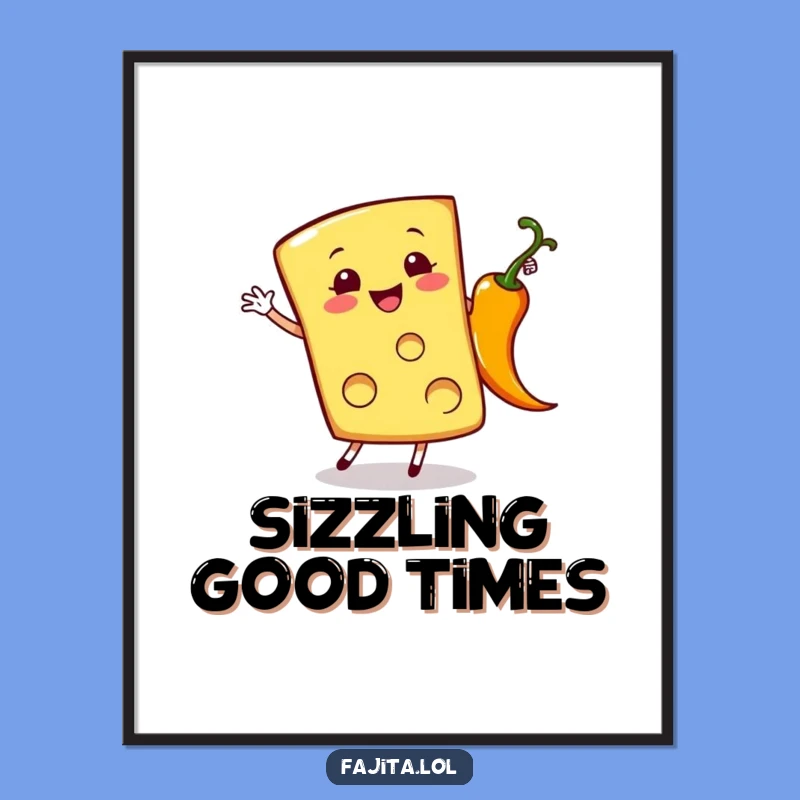 Funny Cheese Slice Digital Art: Cartwheel Pepper Wall Decor Gift