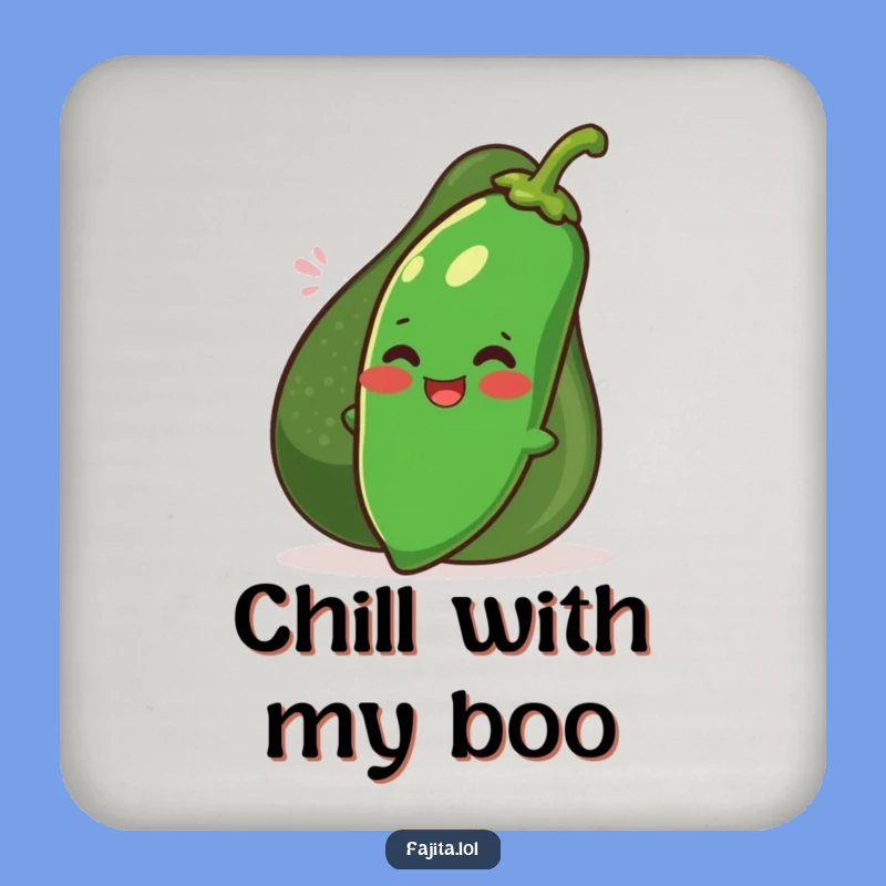 Funny Jalapeno & Avocado Coaster Set: Protect Surfaces with Humor