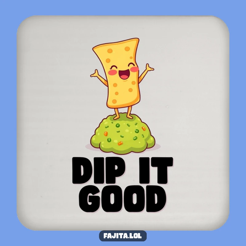 Funny Tortilla Chip Coasters: Guacamole Headstand Drink Protectors Gift