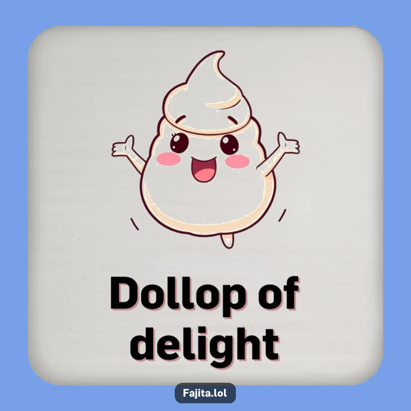 Funny Sour Cream Dollop Coasters Set: Protect Surfaces With Bouncing Fun, Cute Funny Gift