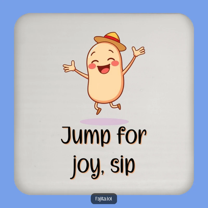 Funny Bean Salsa Coaster: Protect Surfaces with Energy, Quirky Funny Gift for Homes